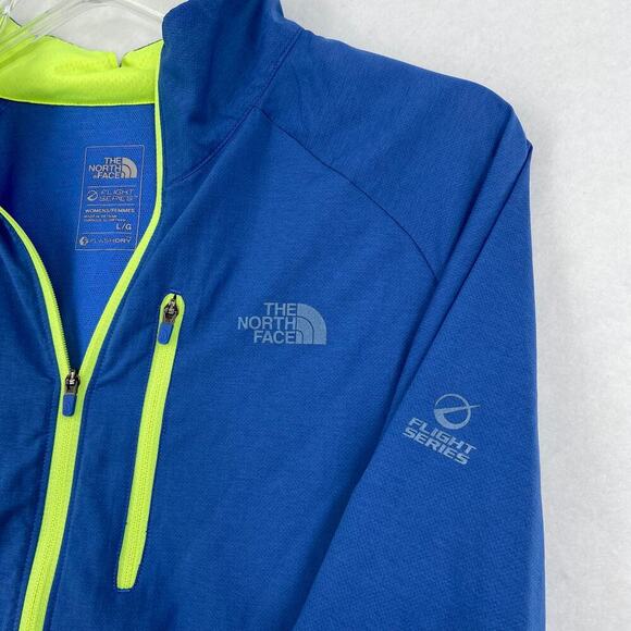 North Face Jacket Women's Size L Blue Neon Flight Series FlashDry Lightweight - Picture 4 of 12